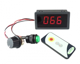 Infrared Remote Control Digital Display DC Motor Governor 6V 12V 24V 5A PWM Stepless Speed Controller